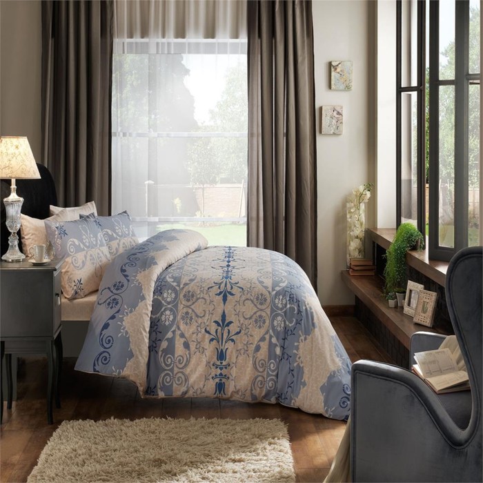 КПБ Elenor дуэт, размер 240×260 см, 160×220 см-2 шт, 50×70-2 шт, голубой