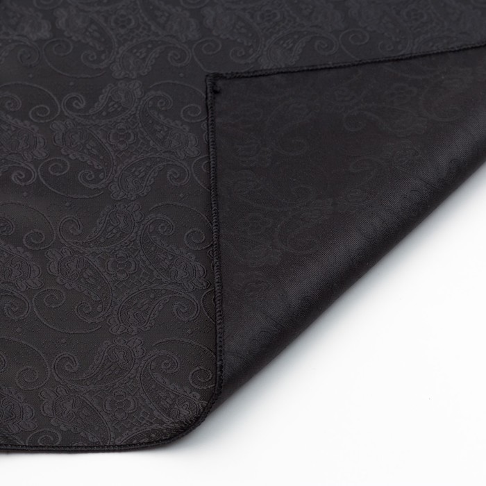 Набор мужской: галстук-бабочка 12 х 6 см, платок 21 х 21 см, чёрный, п/э