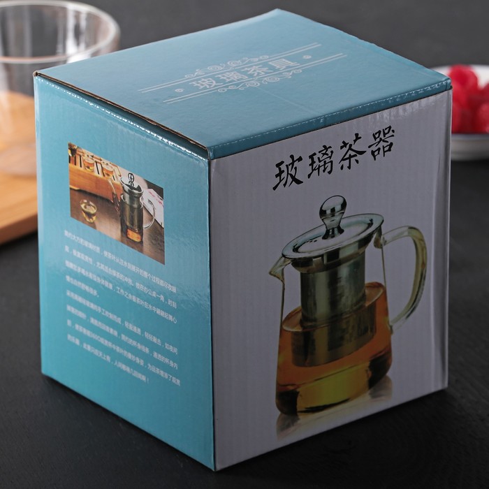 Чайник заварочный 400 мл "Бохо", со стеклянным ситом