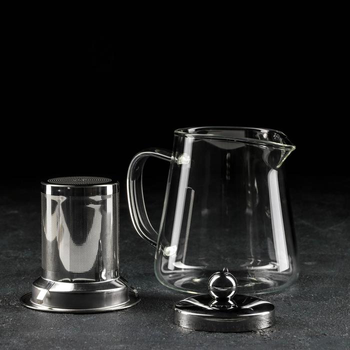 Чайник заварочный 350 мл "Квадро", металлическое сито