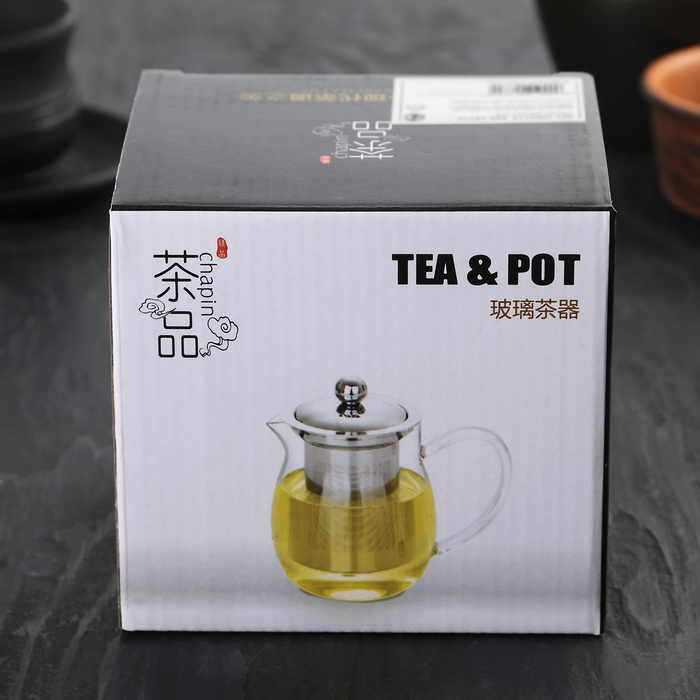 Чайник заварочный 350 мл "Квадро", металлическое сито