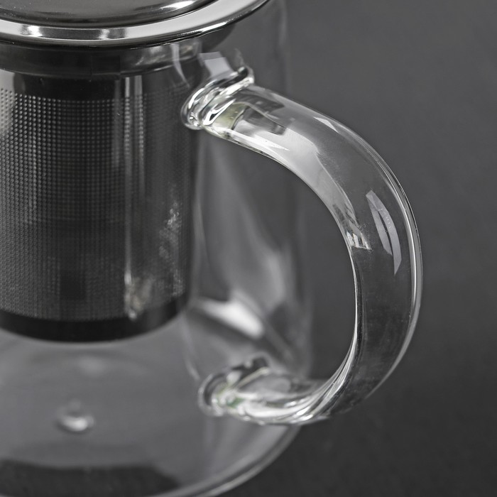 Чайник заварочный 350 мл "Квадро", металлическое сито