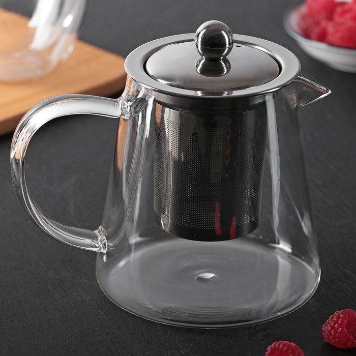 Чайник заварочный 750 мл "Квадро", металлическое сито