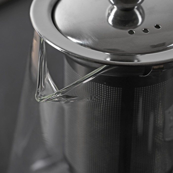 Чайник заварочный 750 мл "Квадро", металлическое сито