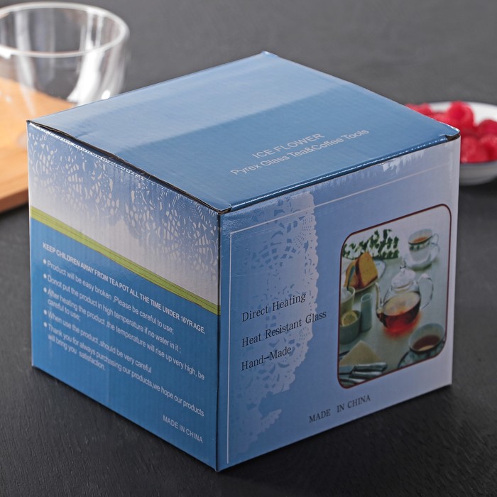 Чайник заварочный 750 мл "Квадро", металлическое сито