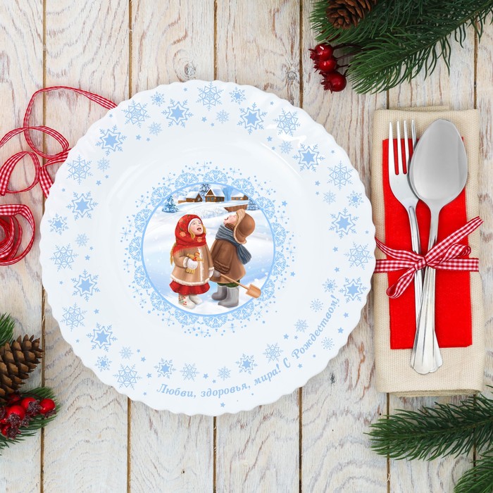 Переводки на посуду «Рождественские забавы», 13.5 х 20 см