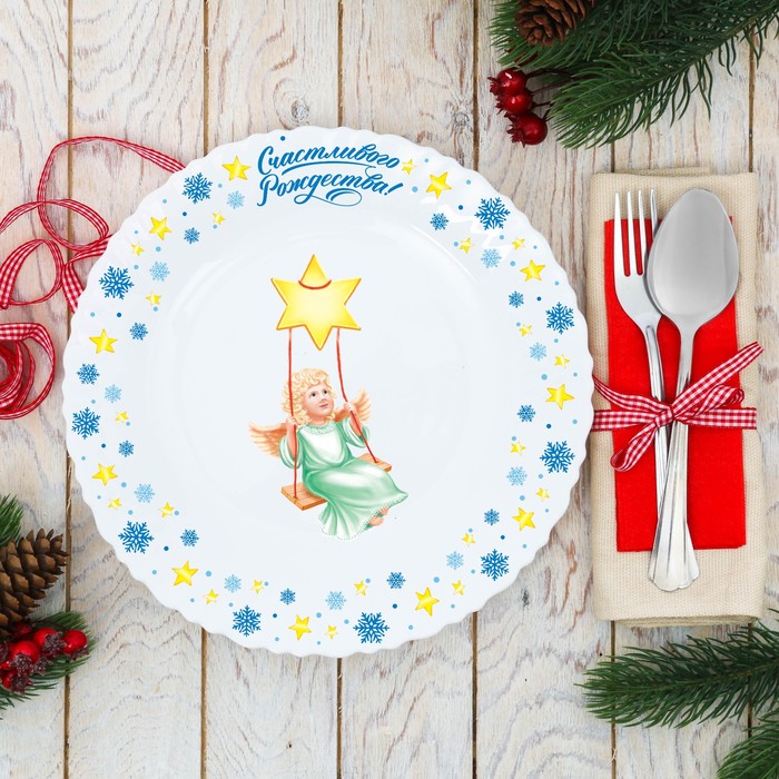 Переводки на посуду «Рождественские ангелы», 13.5 х 20 см