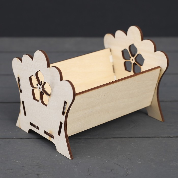 Конфетница для декора "Кроватка" набор 5 деталей 9х9х11 см