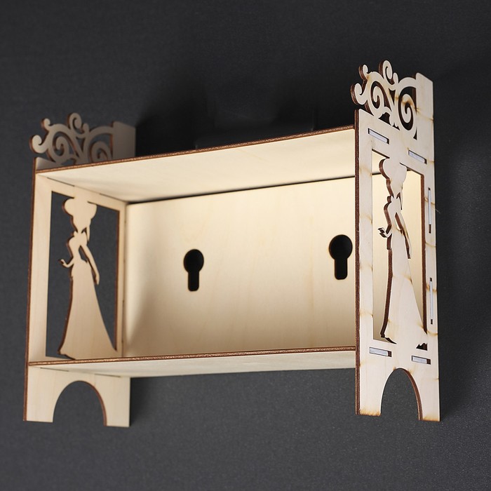 Заготовка для декора "Полочка "Дама" набор 5 деталей 12х23,7х25,3 см