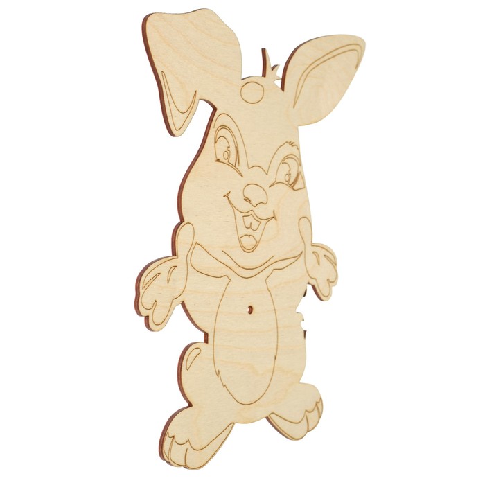 Основа для часов "Зайка" из фанеры, 30х17 см