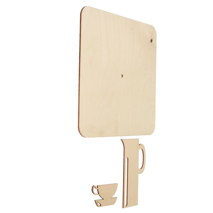 Основа для часов "Кофейный набор" из фанеры, 3 детали 25х25 см