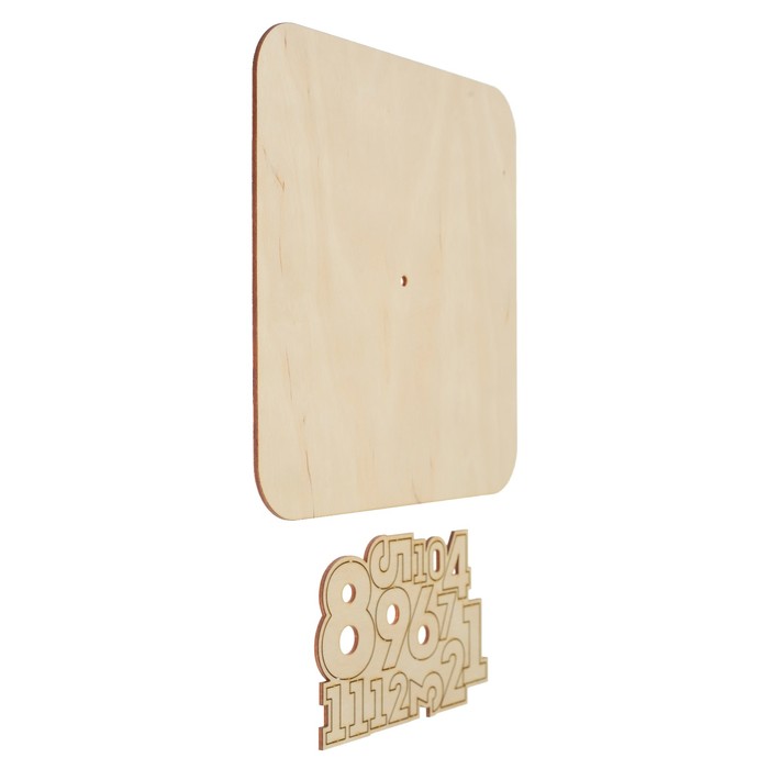 Основа для часов "Цифры" из фанеры, набор 2 детали 24х24 см