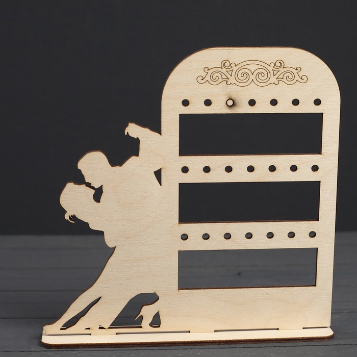 Заготовка для декора для подставки под бижутерию "Танго" из фанеры, 20х4х20 см