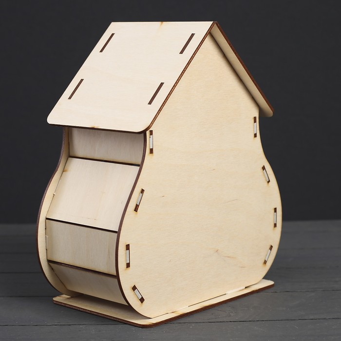 Чайный домик "Летний" из фанеры, набор 13 деталей 20х11х22 см