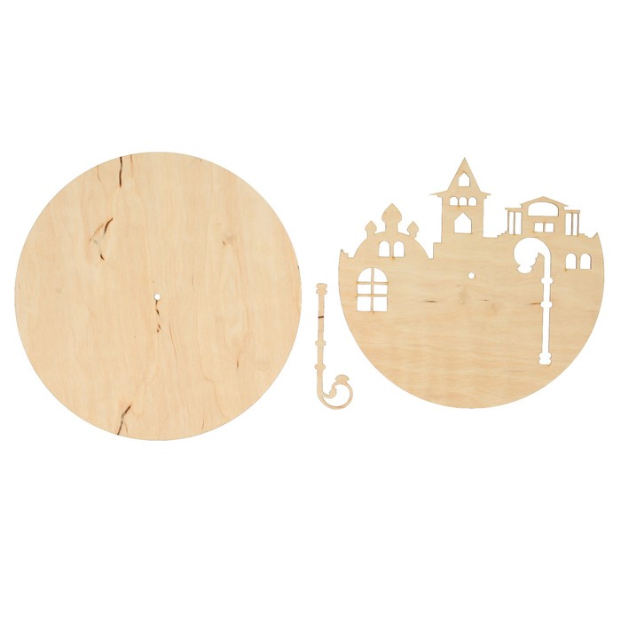 Основа для часов "Башни"из фанеры,набор 3 детали 25х25 см