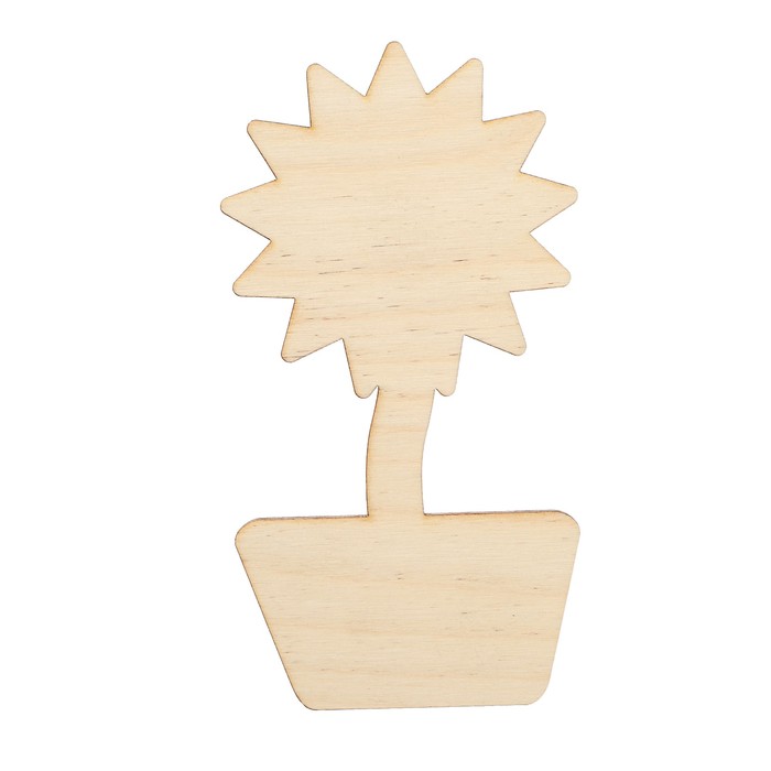 Топиарий для творчества "Звездочка" из фанеры, 7,5х14 см, d=8 cм