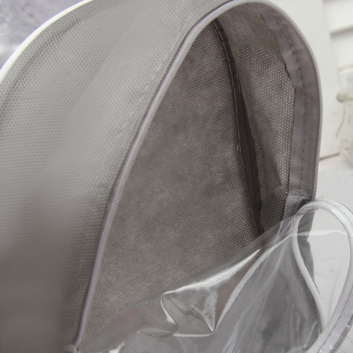 Сумка-косметичка, 1 отдел на молнии, цвет серый