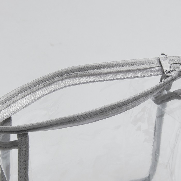 Сумка-косметичка, отдел на молнии, цвет серый