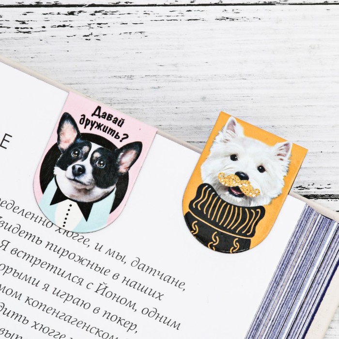 Магнитные закладки "Книжные милашки-обнимашки", 8 шт.