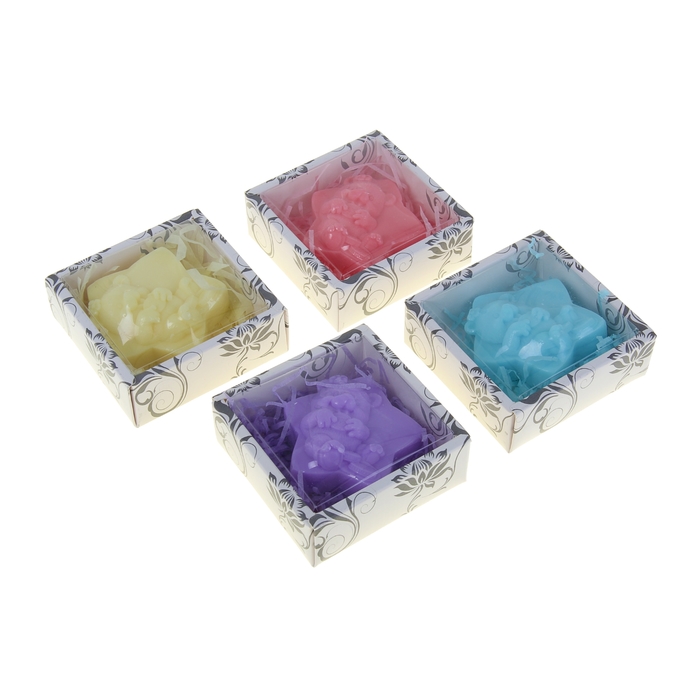 Мыло сувенирное "Мишка со звездой", цвета МИКС