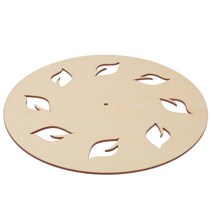 Основа для часов "Листочки" из фанеры, 30х30 см