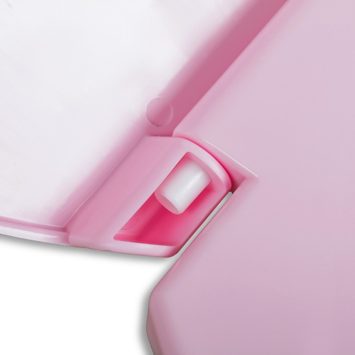 Сиденье для унитаза «Евро», с пластиковыми креплениями, цвет розовый