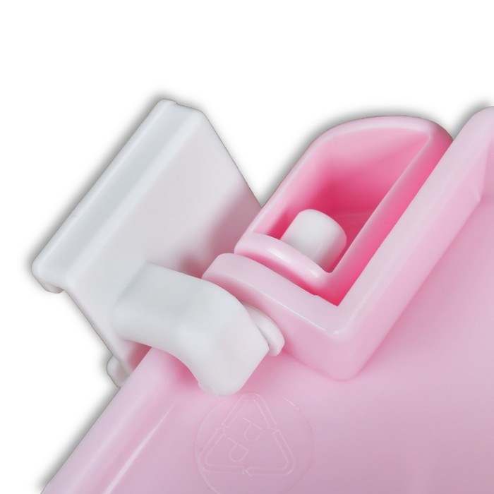 Сиденье для унитаза «Евро», с пластиковыми креплениями, цвет розовый