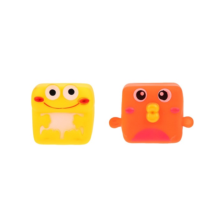 Набор пищалок для ванны «Квадратушки», 2 шт., МИКС