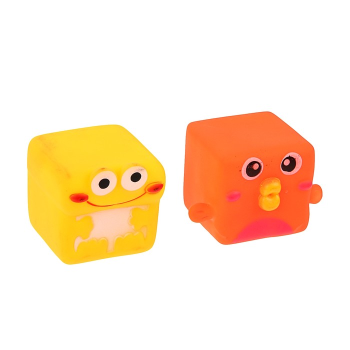 Набор пищалок для ванны «Квадратушки», 2 шт., МИКС