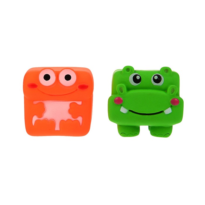 Набор пищалок для ванны «Квадратушки», 2 шт., МИКС