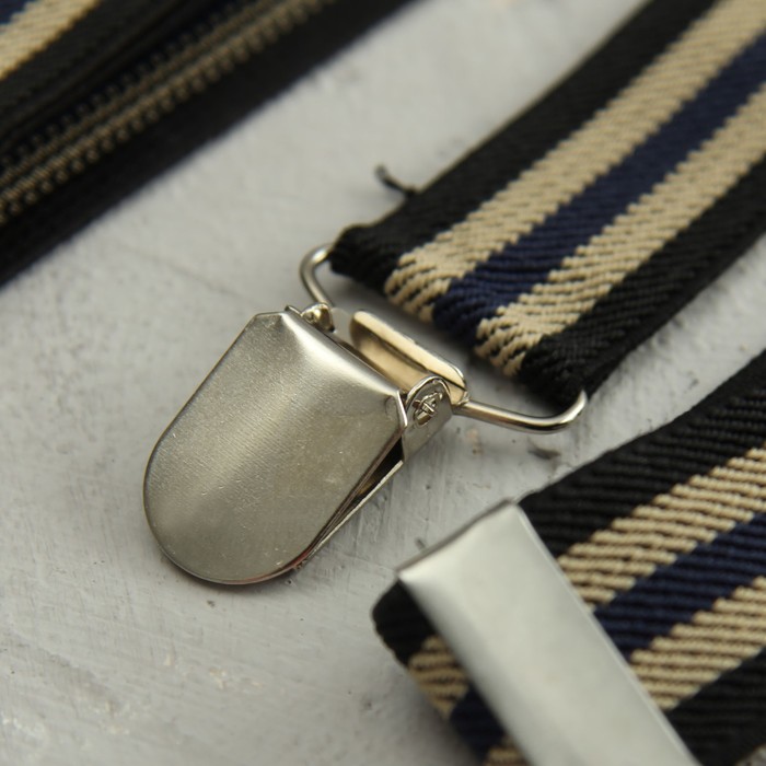 Подтяжки детские «Жирафик», цвет чёрный/бежевый