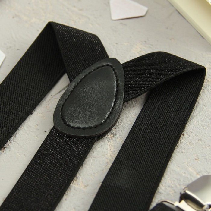 Подтяжки детские «Блеск», цвет чёрный