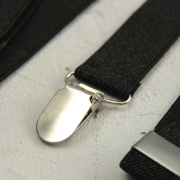 Подтяжки детские «Блеск», цвет чёрный