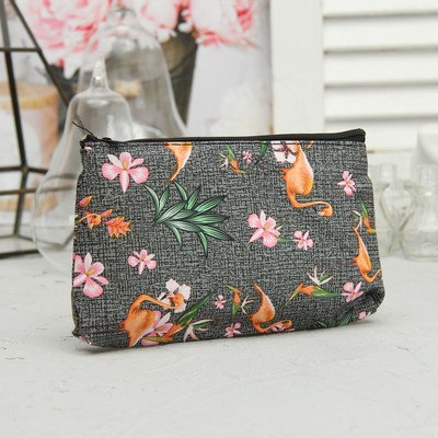 Косметичка простая, отдел на молнии, цвет серый