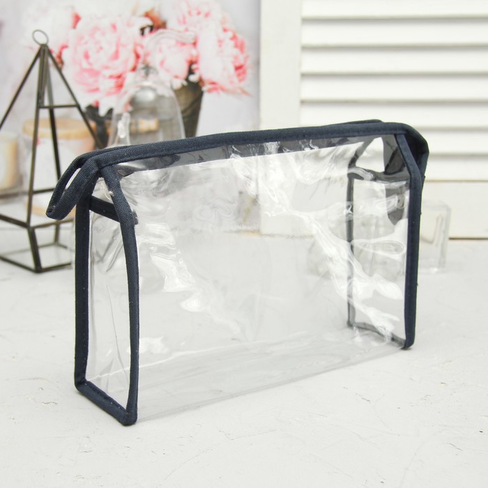 Набор косметичек 2 в 1 «Кружева» , отдел на молнии, цвет синий