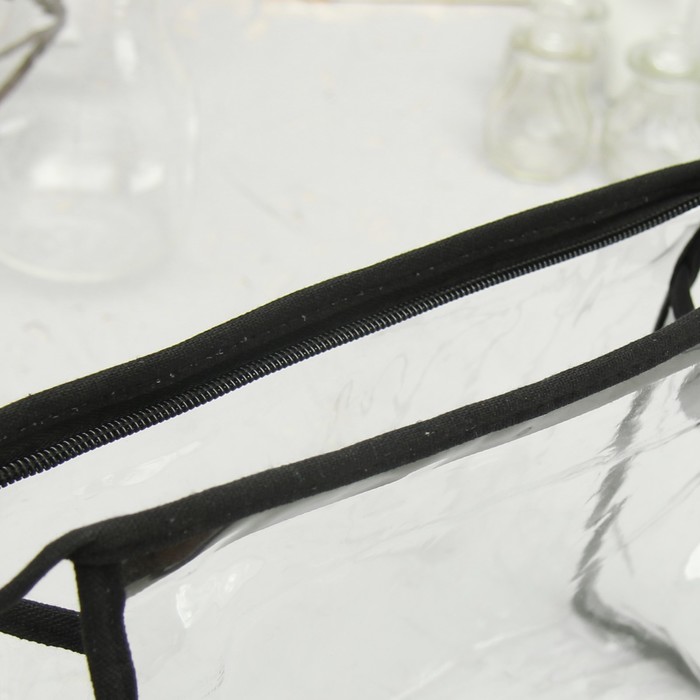 Набор косметичек 2 в 1 «Кружева» , отдел на молнии, цвет чёрный