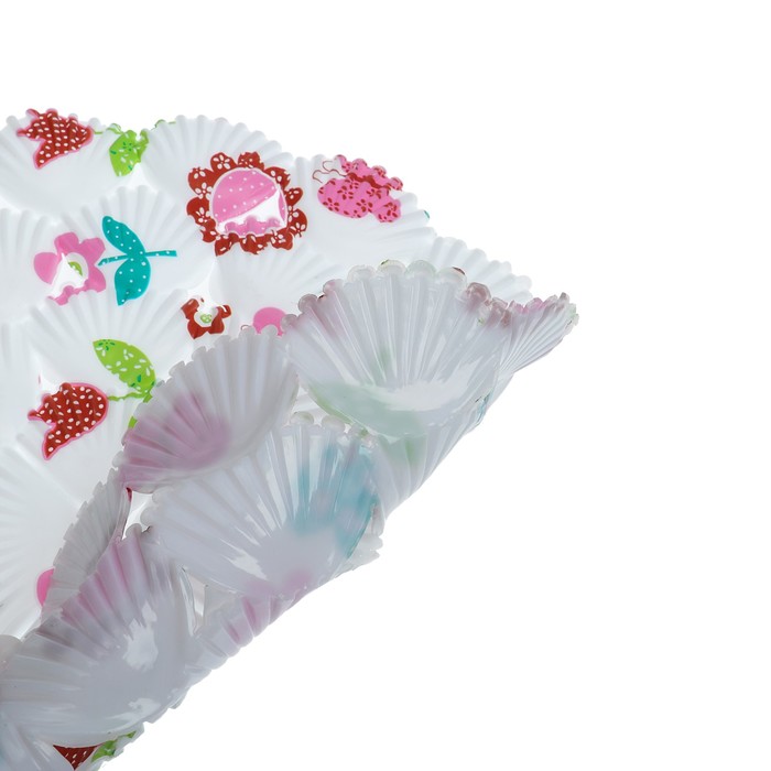 Коврик в раковину "Розовые цветы" 29х29 см, ракушка