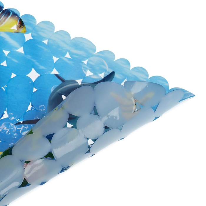 Коврик в раковину "Морские жители" 29,5х24,5 см, прямоугольный