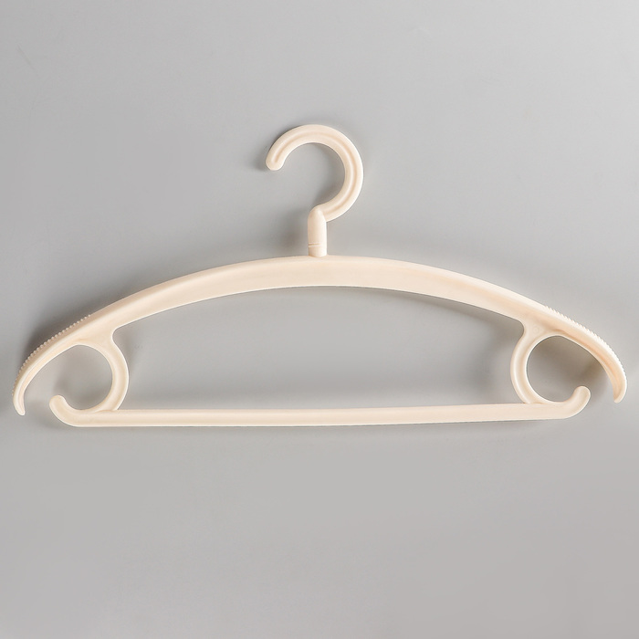 Вешалка-плечики "Цветик", цвет молочный