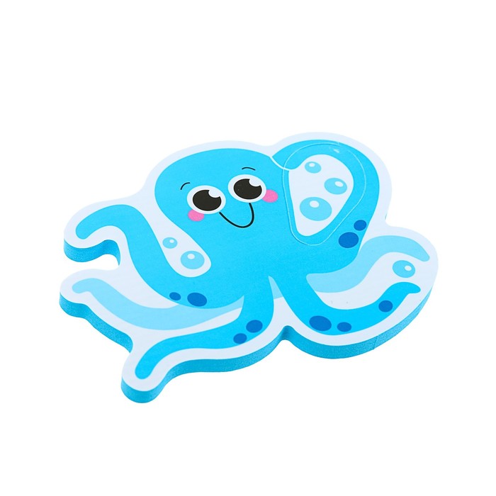 Набор игрушек для ванны «Морские жители»: наклейки из EVA, 3 шт. + удочка