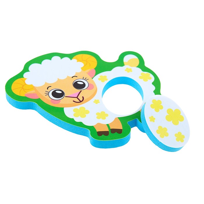 Набор игрушек для ванны «Ферма»: наклейки из EVA, 3 шт. + удочка