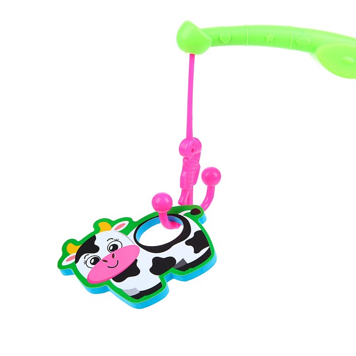 Набор игрушек для ванны «Ферма»: наклейки из EVA, 3 шт. + удочка