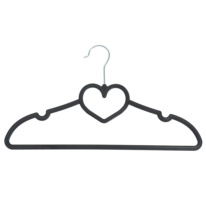 Вешалка-плечики 39х22,5х0,3 см "Рафаэль" сердце, цвет МИКС