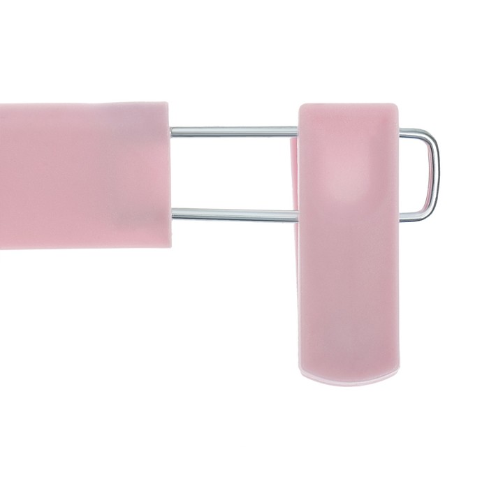 Вешалка для брюк и юбок с зажимами 29,5х13х1 см, цвет нежно-розовый