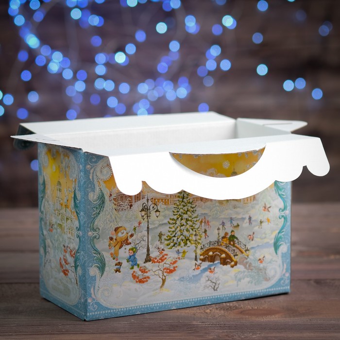 Подарочная коробка "Новогодняя Ярмарка", 25 x12 x 24 см
