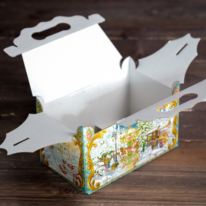 Подарочная коробка "Ретро-Карусель", 20,5 х 12,3 х 22 см