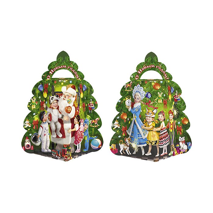 Подарочная коробка "Ёлка большая "Радость", 28,5х20х35