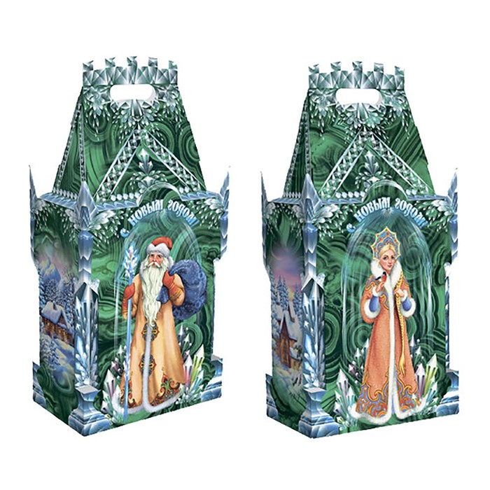 Подарочная коробка "Малахит", 19,5 х 11,7 х 41 см