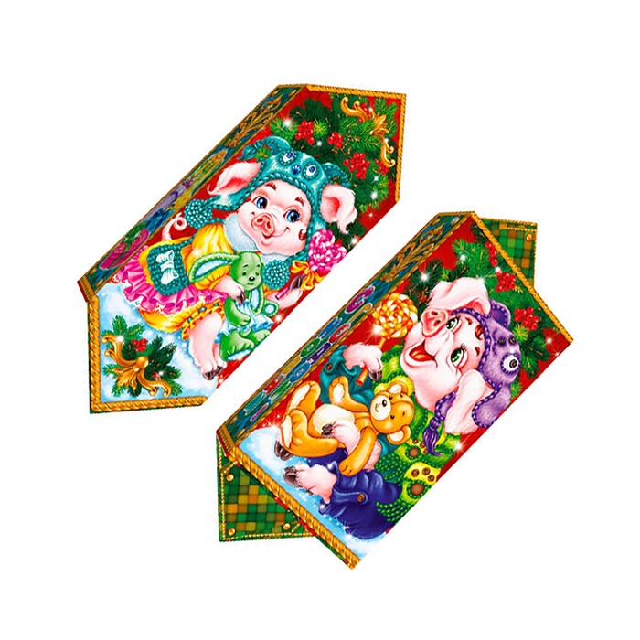 Подарочная коробка "Радость" в красном, 20 x 10 x 6 см