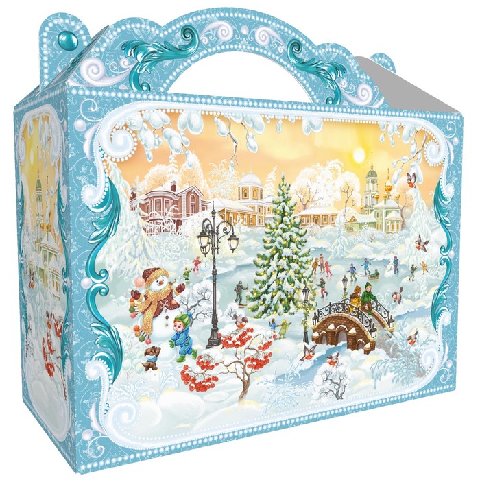 Подарочная коробка "Чемоданчик малый "Новогодняя Ярмарка", 17,3 х 6,5 х 15 см